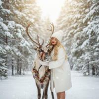 Antlered Snowy Snuggle