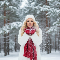 Glimmering Snowy Smooch